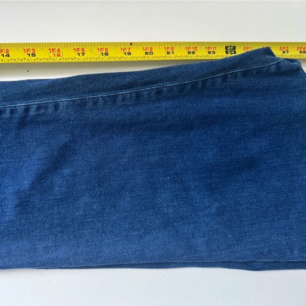 Maeve by Anthropologie Wide-Leg Cropped Denim Pants Size 30 Dark Wash - Picture 13 of 14